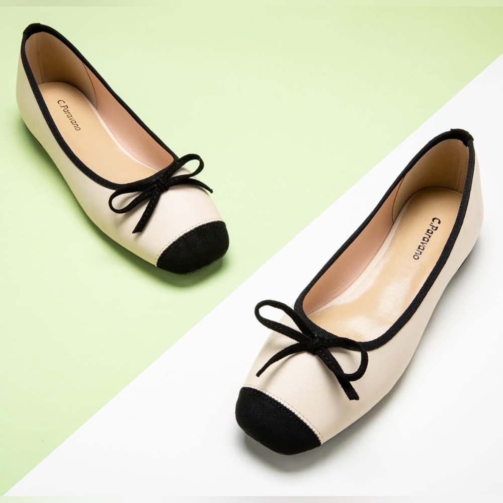 C.Paravano Ballet Flat for Womens Slip On Women's Flats | Square Toe Dress Shoes